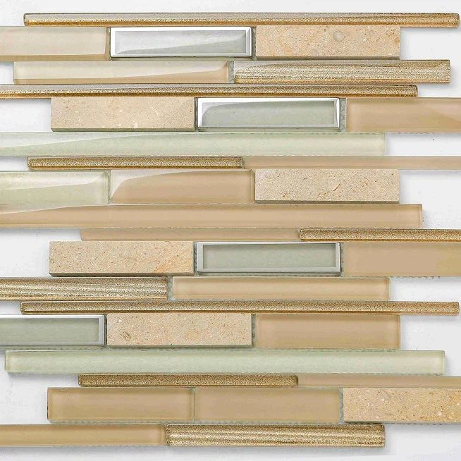 Lineaire mozaïektegel backsplash