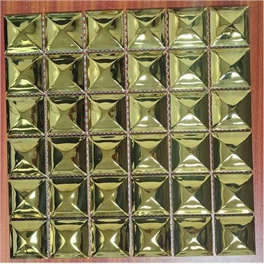 Mozaïek achterwand van roestvrij staal